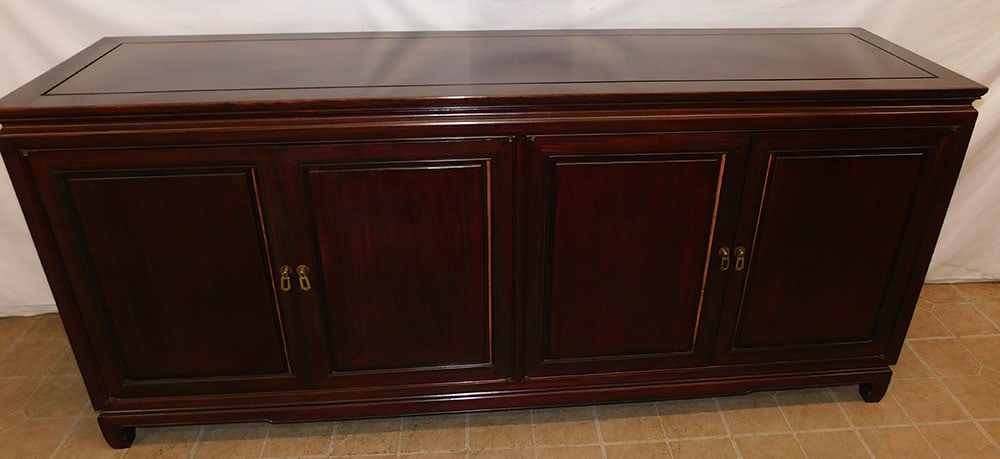 Oriental Rosewood Four Door Credenza With Fitted Interior (1 of 8)