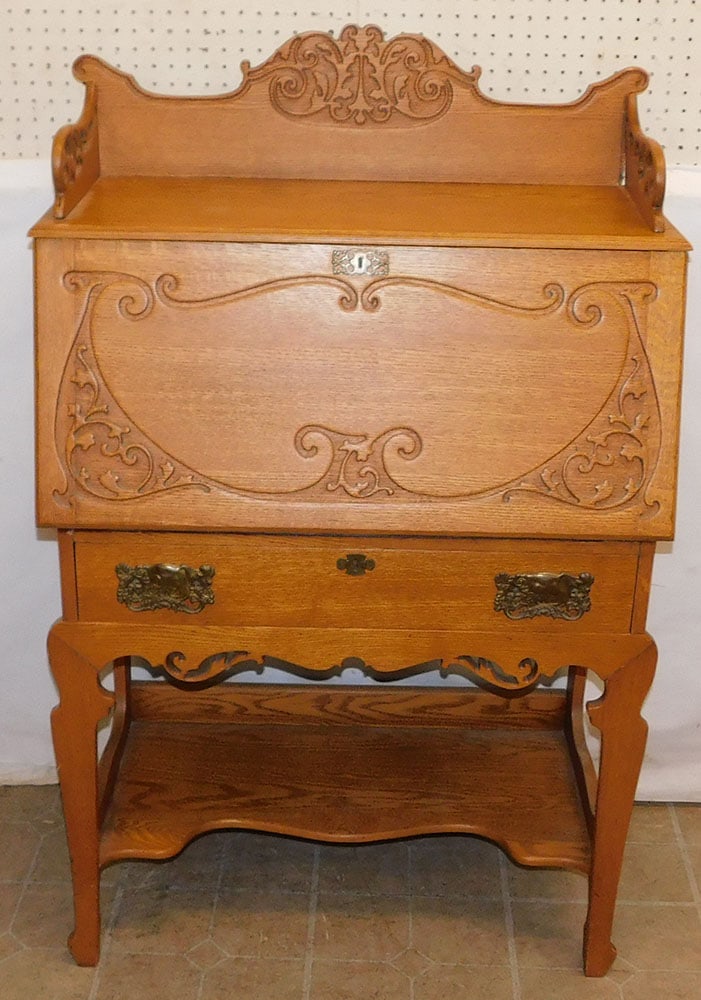 Antique Oak Desk (1 of 9)