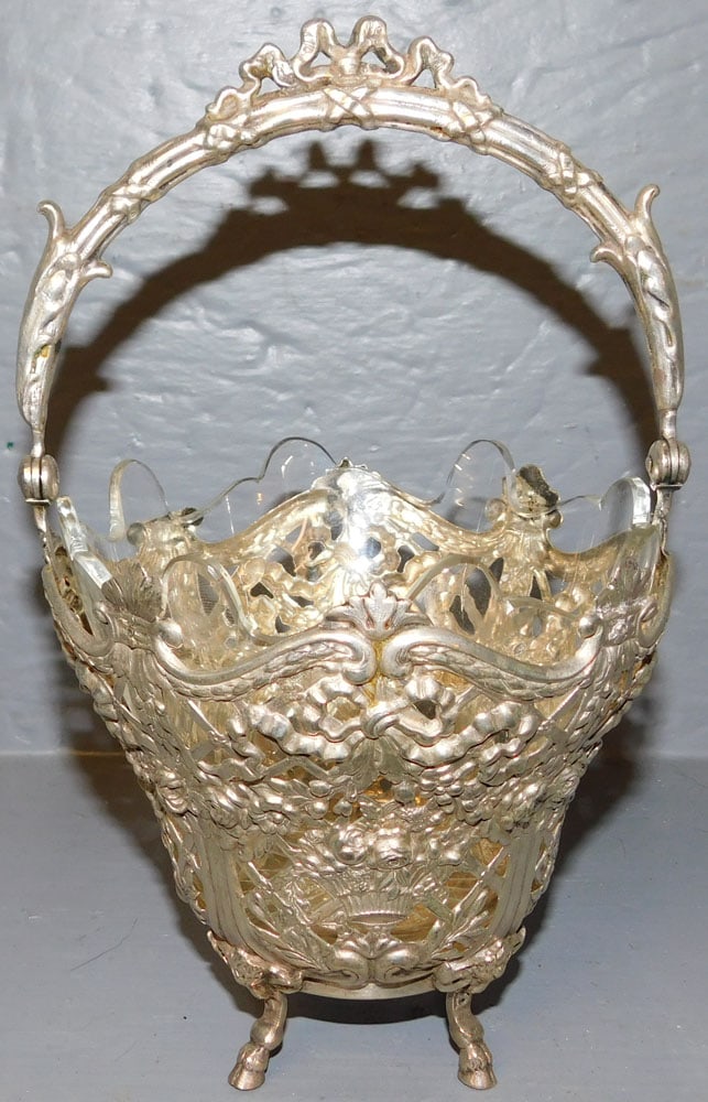 Hallmarked Sterling Reticulated Basket (8.5 Troy Oz.) (1 of 5)