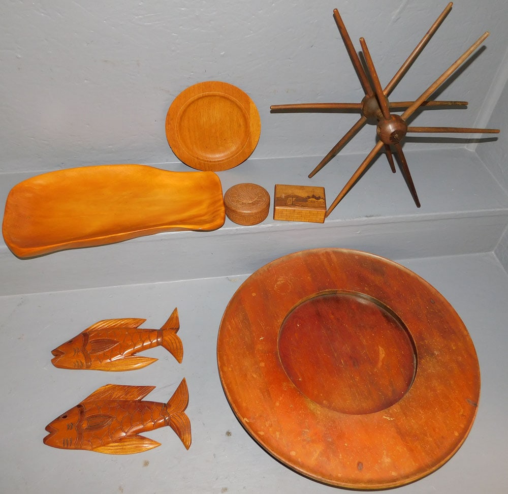 Maple Lazy Susan & Misc. Wooden Ware (1 of 6)