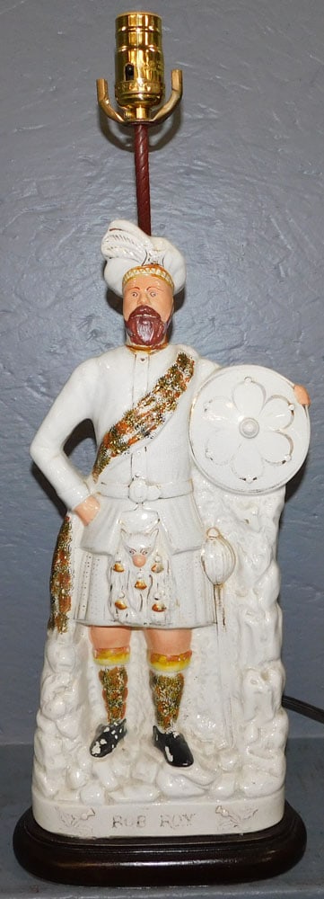 19th C Staffordshire "Rob Roy" Lamp (As Is) (1 of 5)