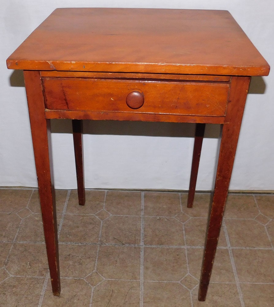 19th C Cherry One Drawer Stand (1 of 3)
