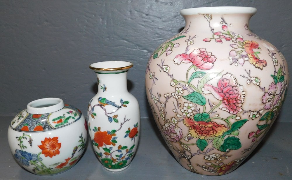 Three Oriental Porcelain Vases (1 of 2)