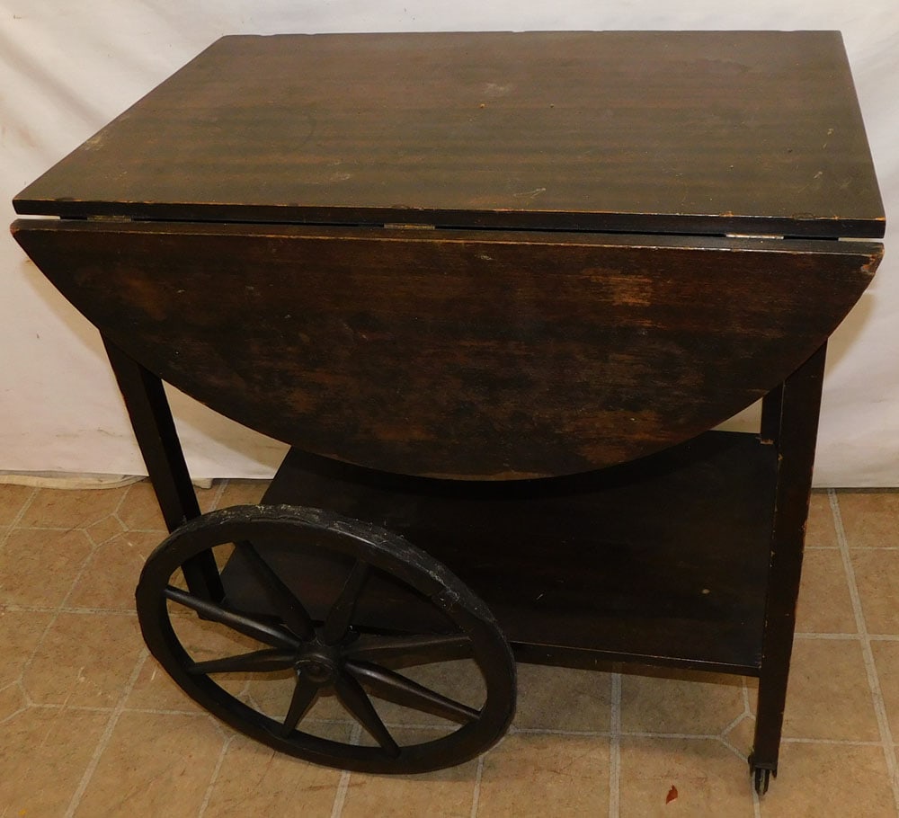 Antique Mahogany Tea Cart (1 of 2)