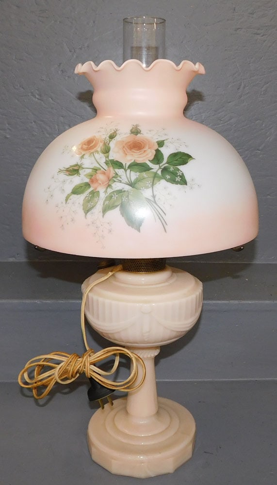 Aladdin Lincoln Drape Oil Lamp ( Electrified) (1 of 2)