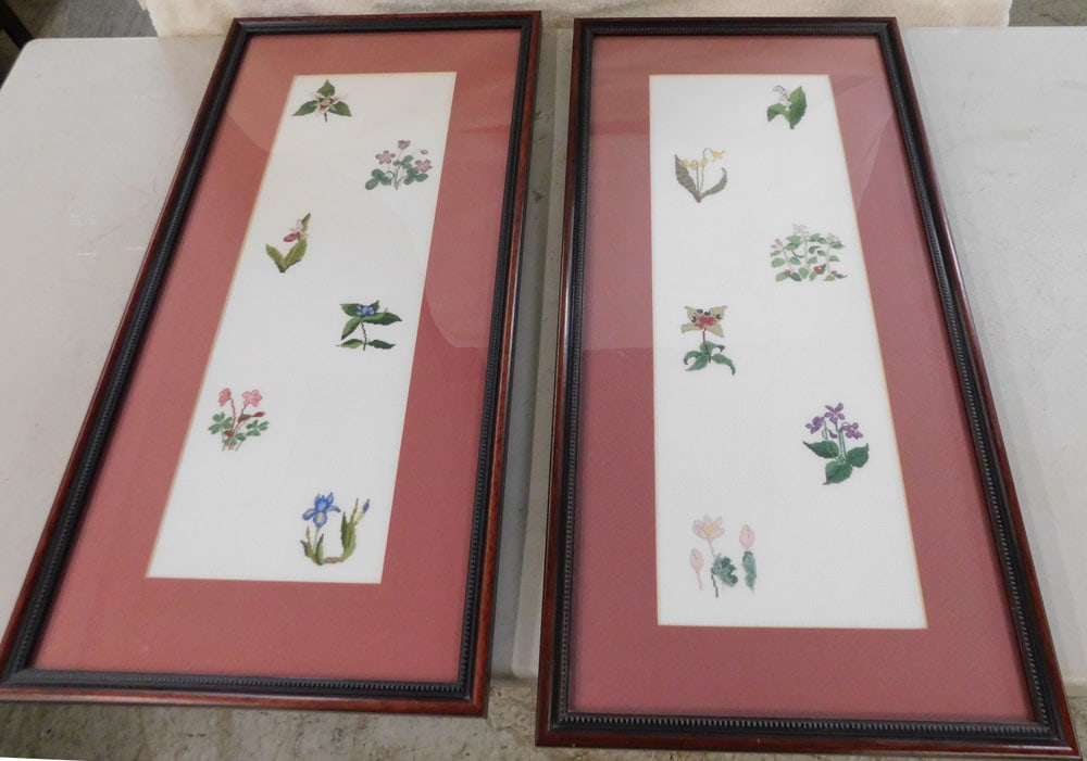 Pair Framed Needleworks (1 of 3)
