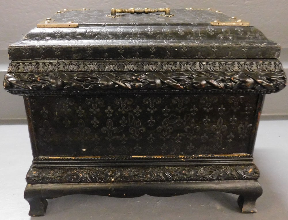 Decorative Box: Decorative Box . 16" W 11" D 13" H ALL DESCRIPTIONS AND ANY CONDITION STATEMENT GIVEN BY LANGSTON AUCTION GALLERY ARE STRICTLY OPINIONS AND LANGSTON'S SHALL HAVE NO RESPONSIBILITY FOR ERRORS OR OMISSI