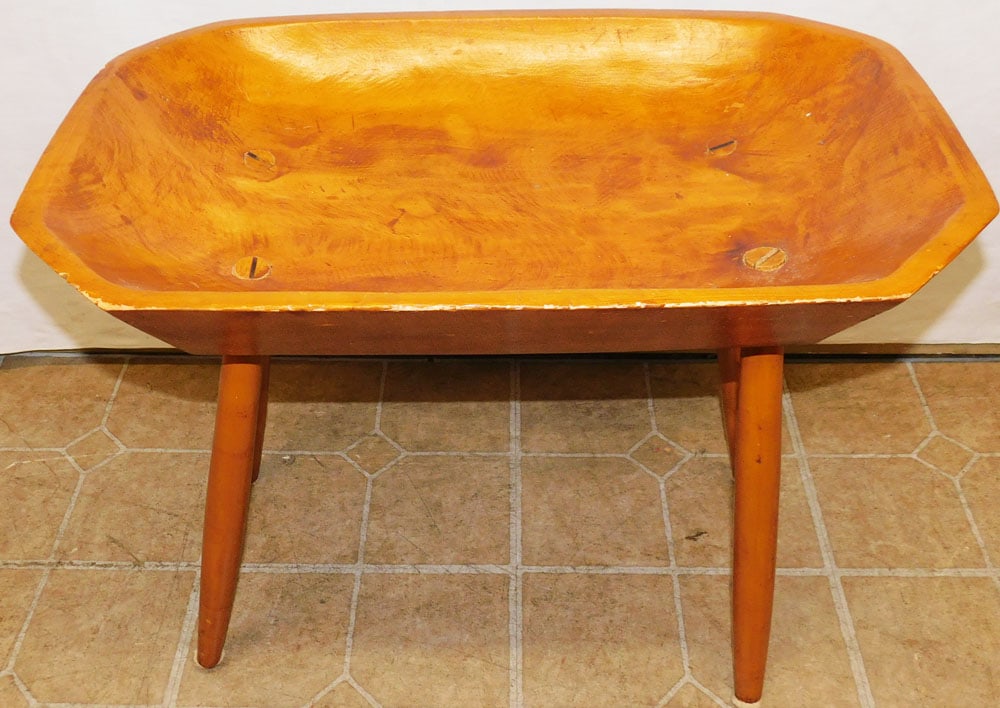 Primitive Dough Bowl on Legs (1 of 3)