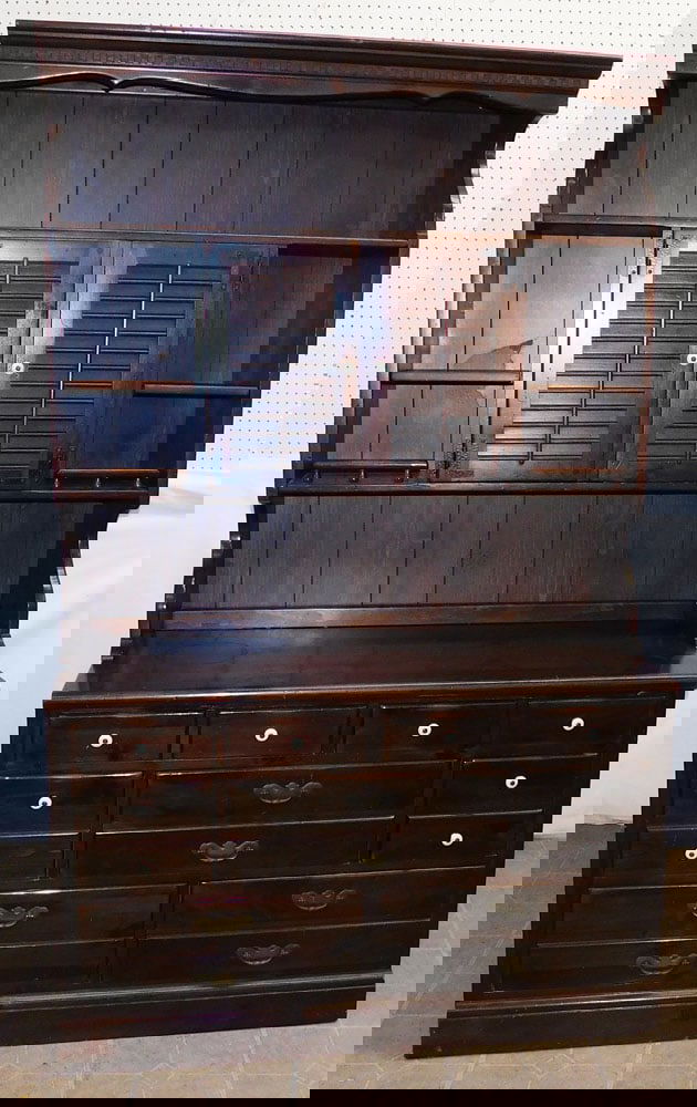 Pine Two Part Hutch By Ethan Allen (1 of 9)