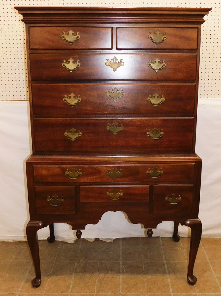 Mahogany Queen Ann Style High Boy By Century (1 of 6)