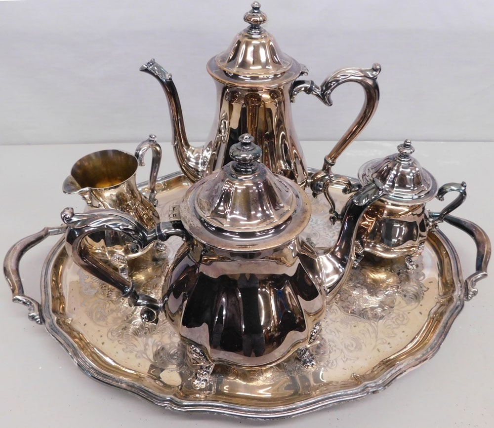 5 Piece Silverplated Tea Service (1 of 4)