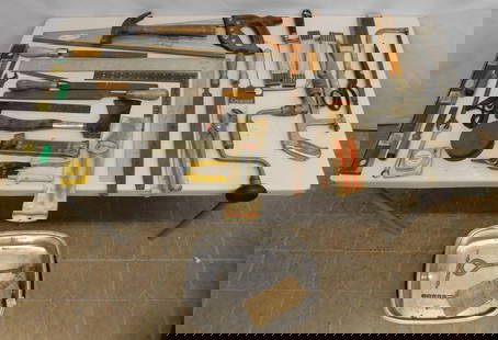 Lot of Tools: Lot of Tools. ALL DESCRIPTIONS AND ANY CONDITION STATEMENT GIVEN BY LANGSTON AUCTION GALLERY ARE STRICTLY OPINIONS AND LANGSTON'S SHALL HAVE NO RESPONSIBILITY FOR ERRORS OR OMISSIONS. THE ABSENCE OF A