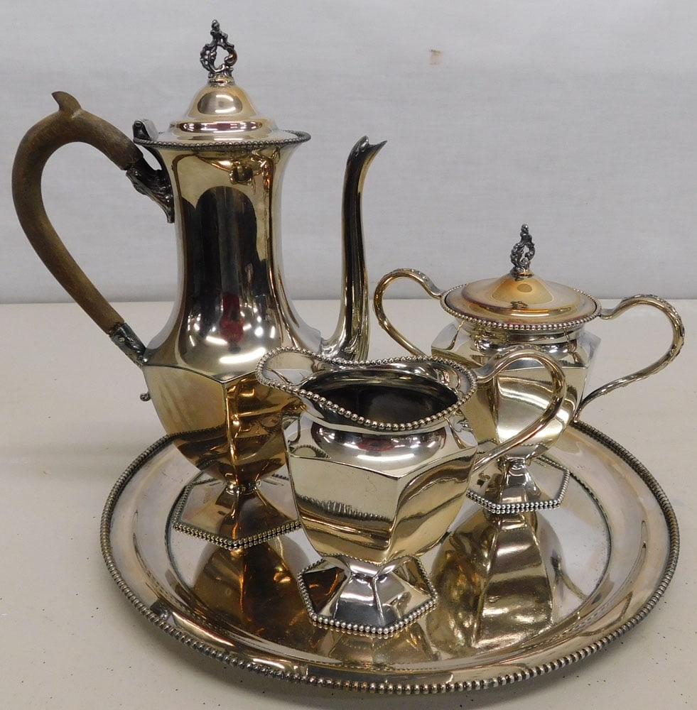 4 Piece Silverplate Tea Service (1 of 2)