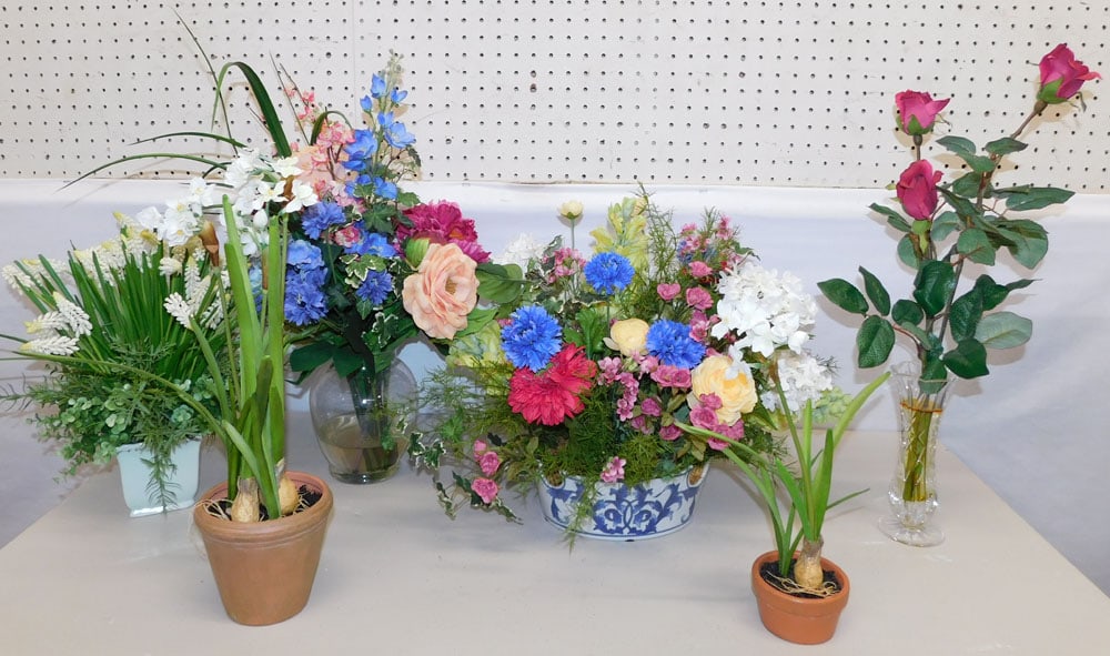 Lot of Faux Flower Arrangements (1 of 2)