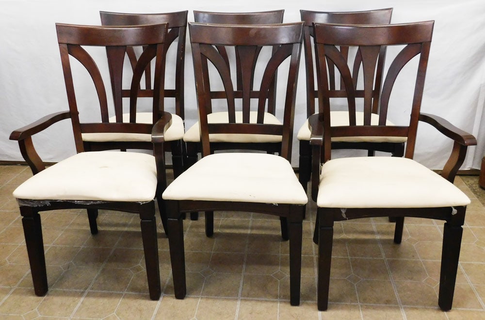 Set 6 Mahogany Dining Chairs (1 of 6)