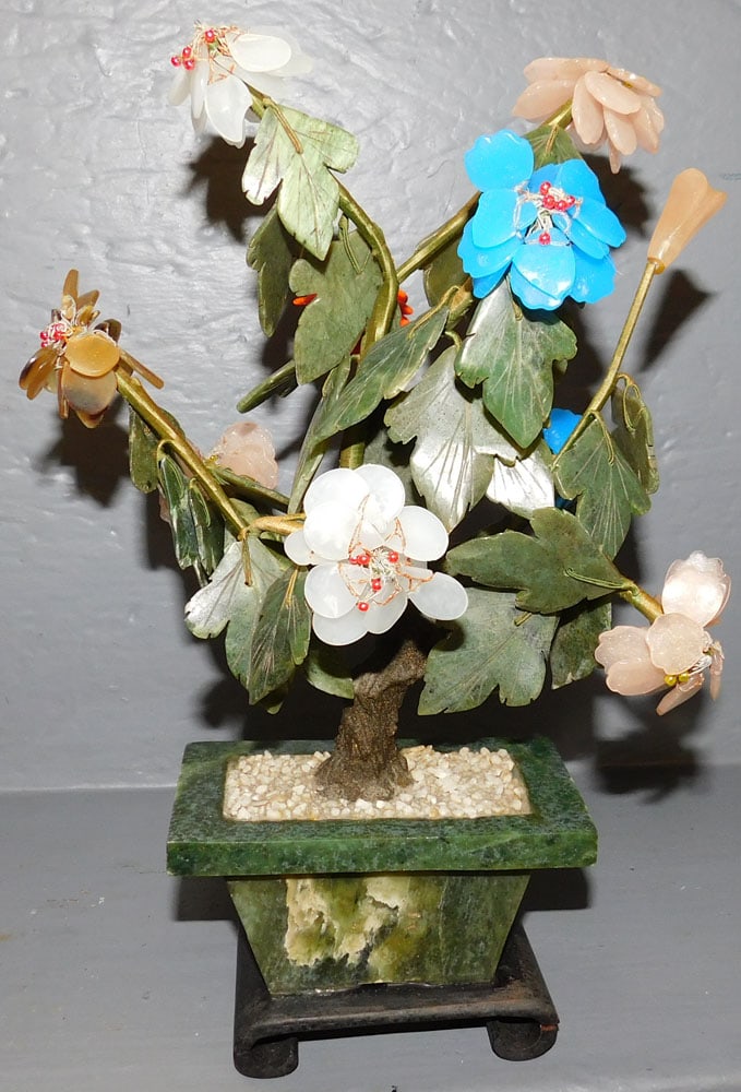 Oriental Jade Flower Arrangement (1 of 3)