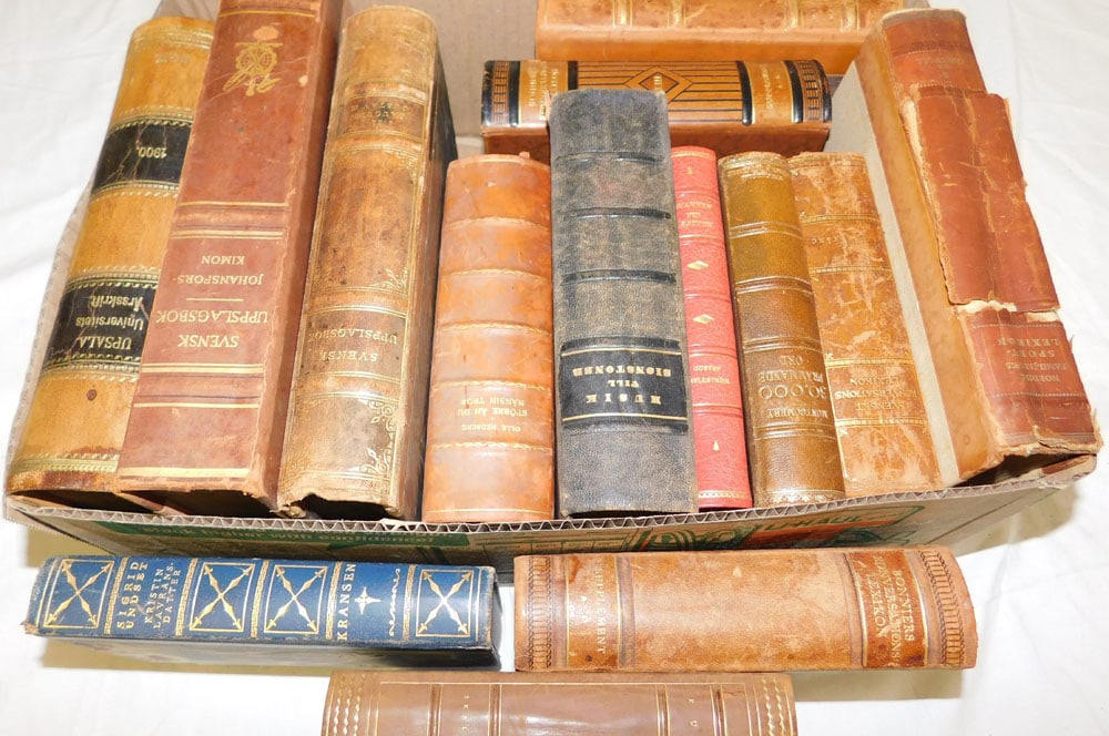 Lot Leather Bound Books (1 of 6)