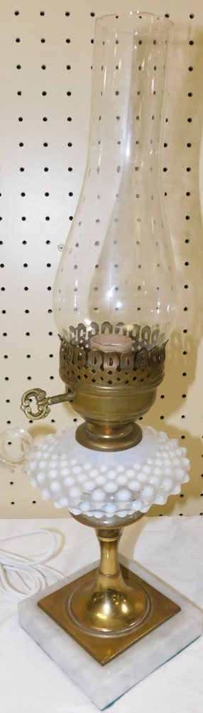 Hobnail Font Marble Base Lamp (1 of 2)