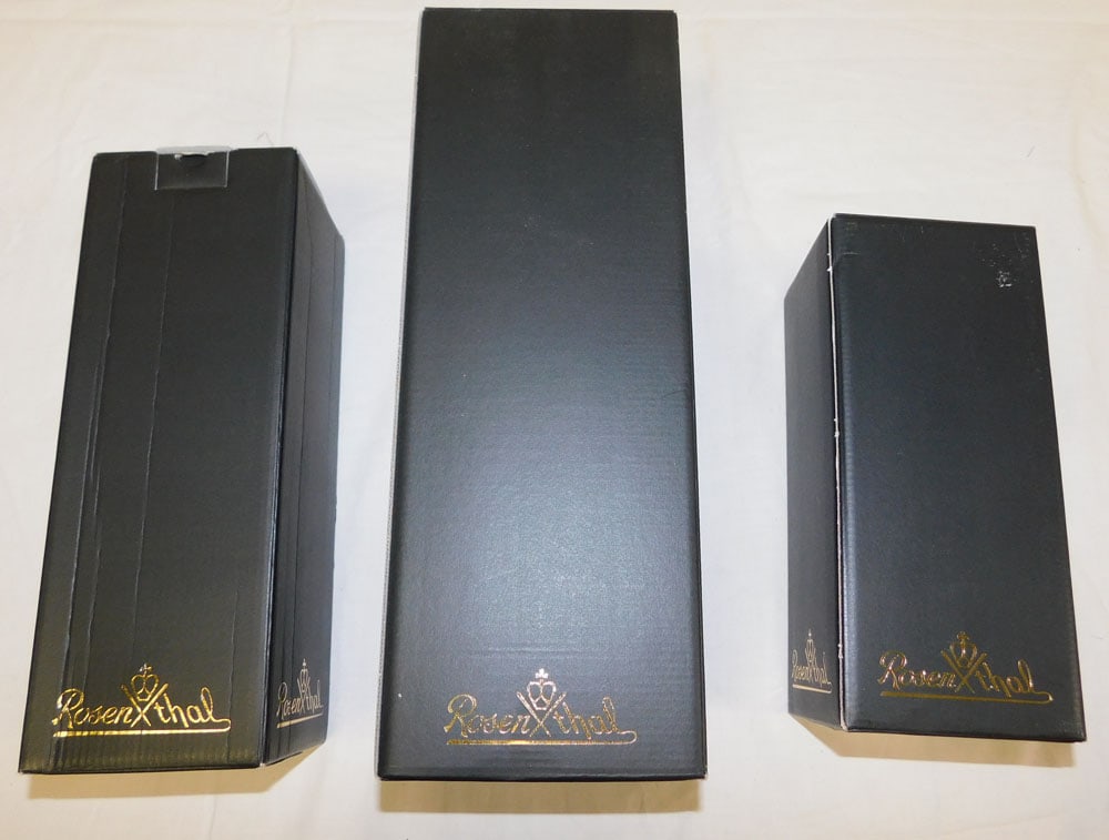 Lot Three Rosenthal Wine Glasses: Lot Three Rosenthal Wine Glasses. ALL DESCRIPTIONS AND ANY CONDITION STATEMENT GIVEN BY LANGSTON AUCTION GALLERY ARE STRICTLY OPINIONS AND LANGSTON'S SHALL HAVE NO RESPONSIBILITY FOR ERRORS OR OMISSIO