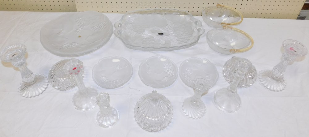 Lot Clear Glass Items (1 of 3)