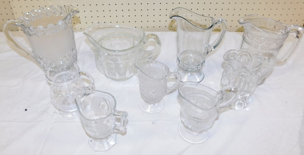 Lot Pattern Glass Pitchers (1 of 3)