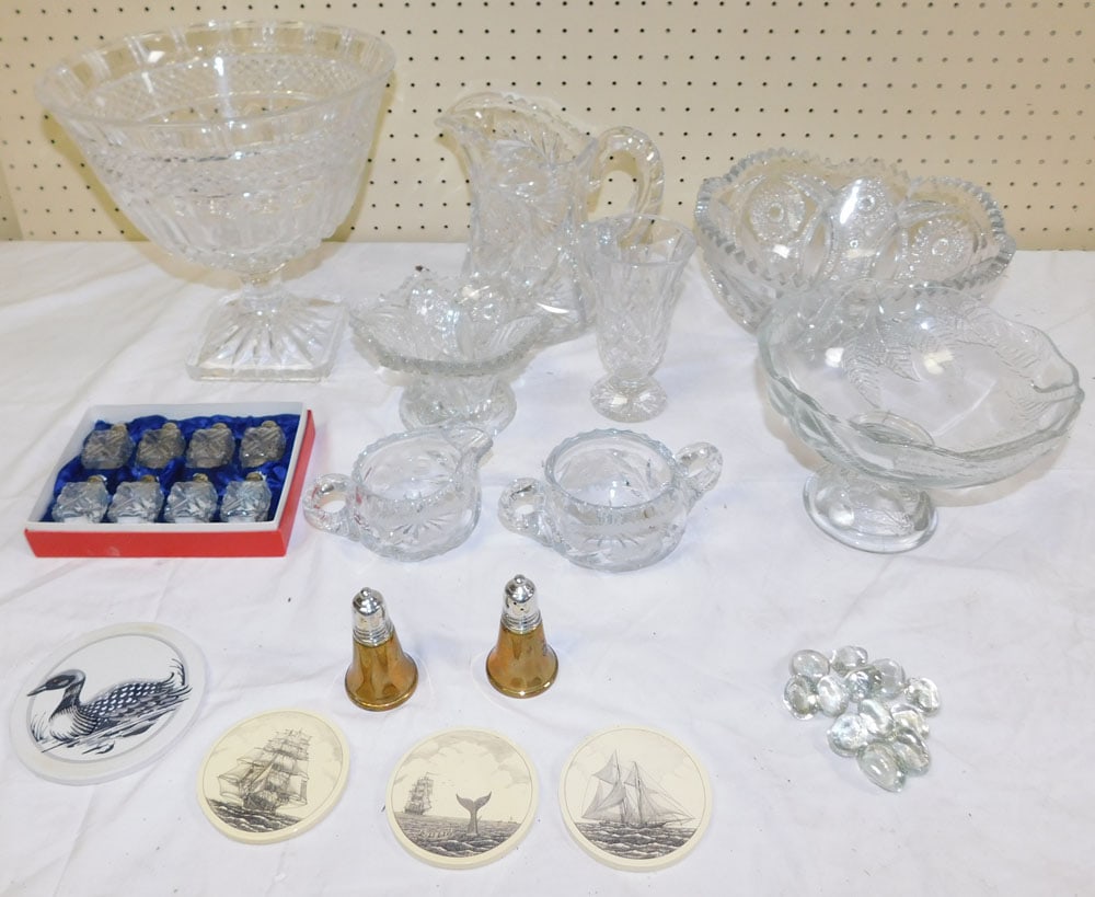 Lot Cut Glass & Pressed Glass Items (1 of 3)