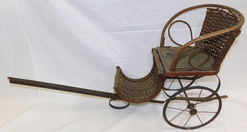 Antique Wicker Doll Carriage (1 of 4)