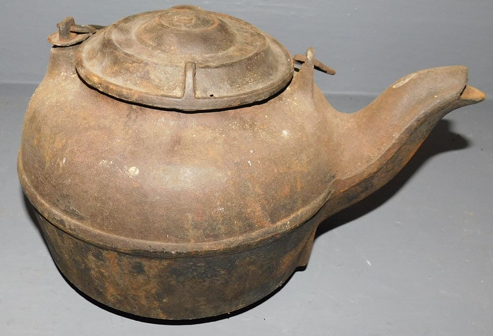 Antique Cast Iron Kettle Auction
