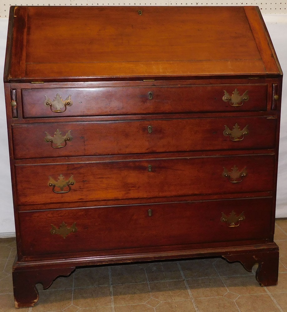 19th C American Cherry Slant Front Desk (1 of 9)