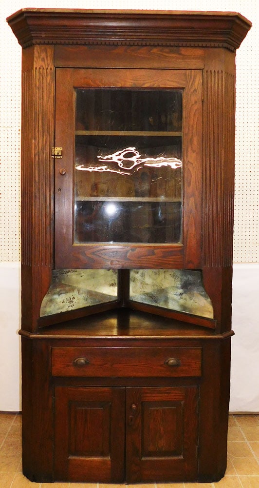 Antique Oak One Part Corner Cabinet (1 of 6)