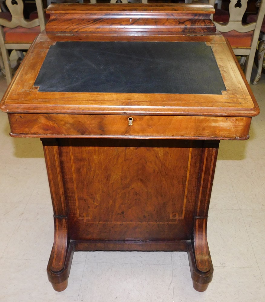 19th C Walnut Inlay Davenport Desk (1 of 10)