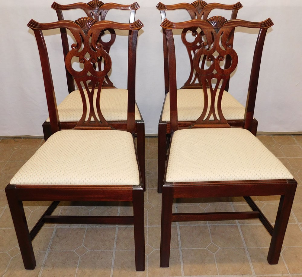 Set Four Mahogany Dining Chairs (1 of 5)