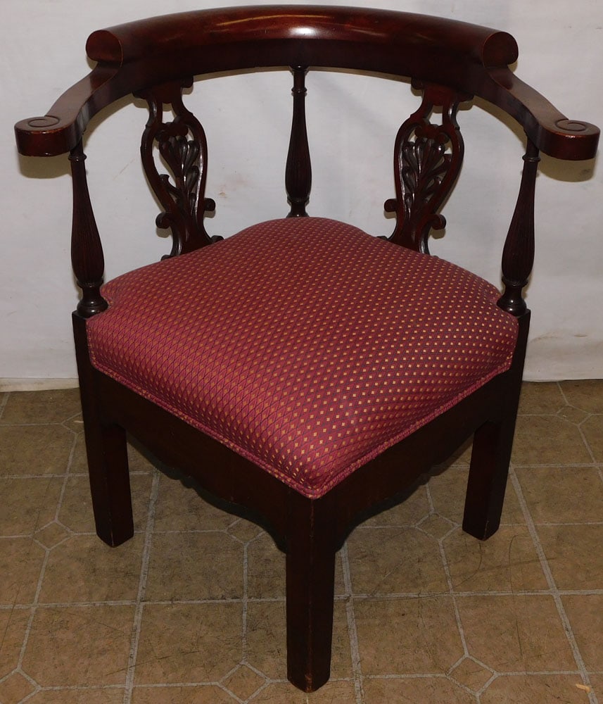Antique Mahogany Corner Chair (1 of 6)