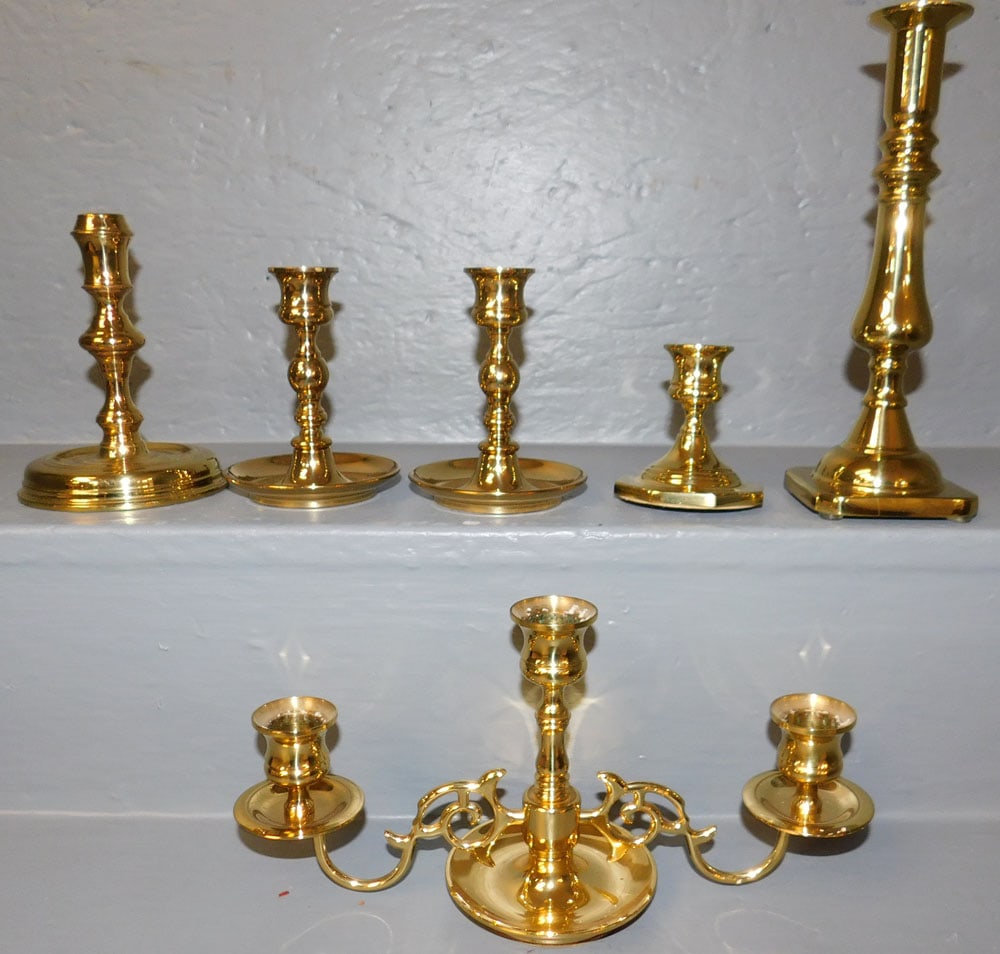 Lot 6 Baldwin & Virginia Metalcrafters Candlesticks (1 of 5)
