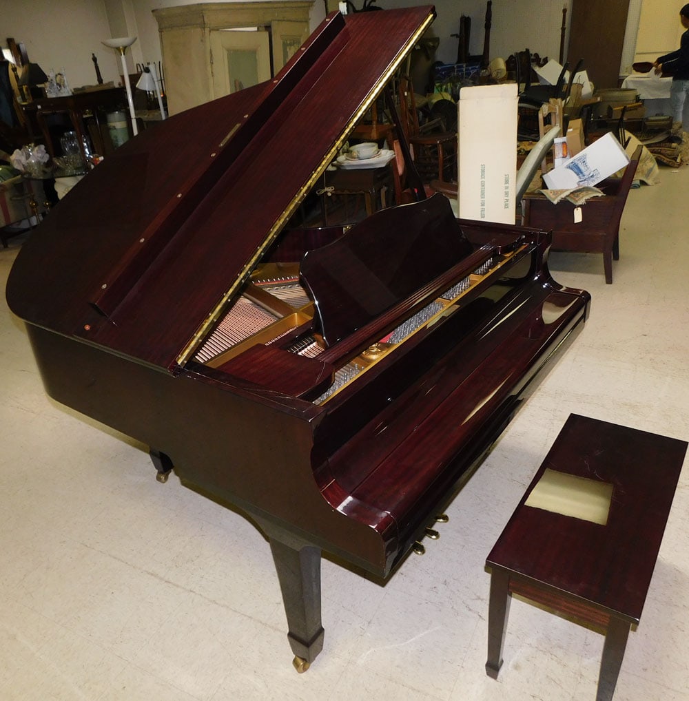 Mahogany Baby Grand Piano With Bench By Young Chang (1 of 13)