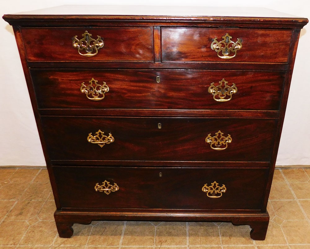 19th C English Mahogany 2/3 Drawer Chest (1 of 8)
