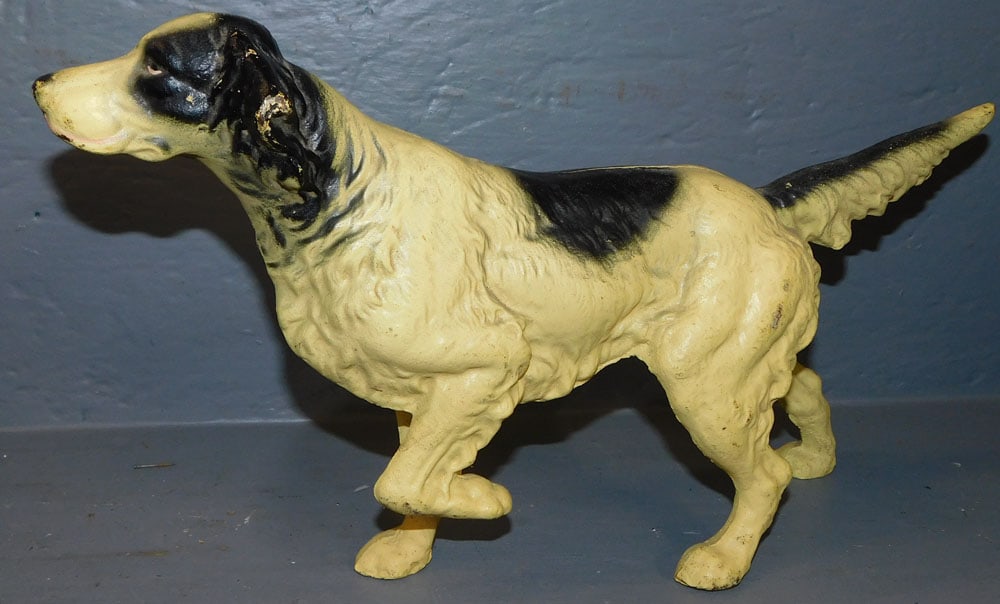 Painted Cast Iron Irish Setter Door Stop (1 of 2)
