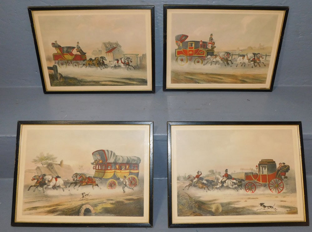 Set 4 Framed Coaching Prints (1 of 9)