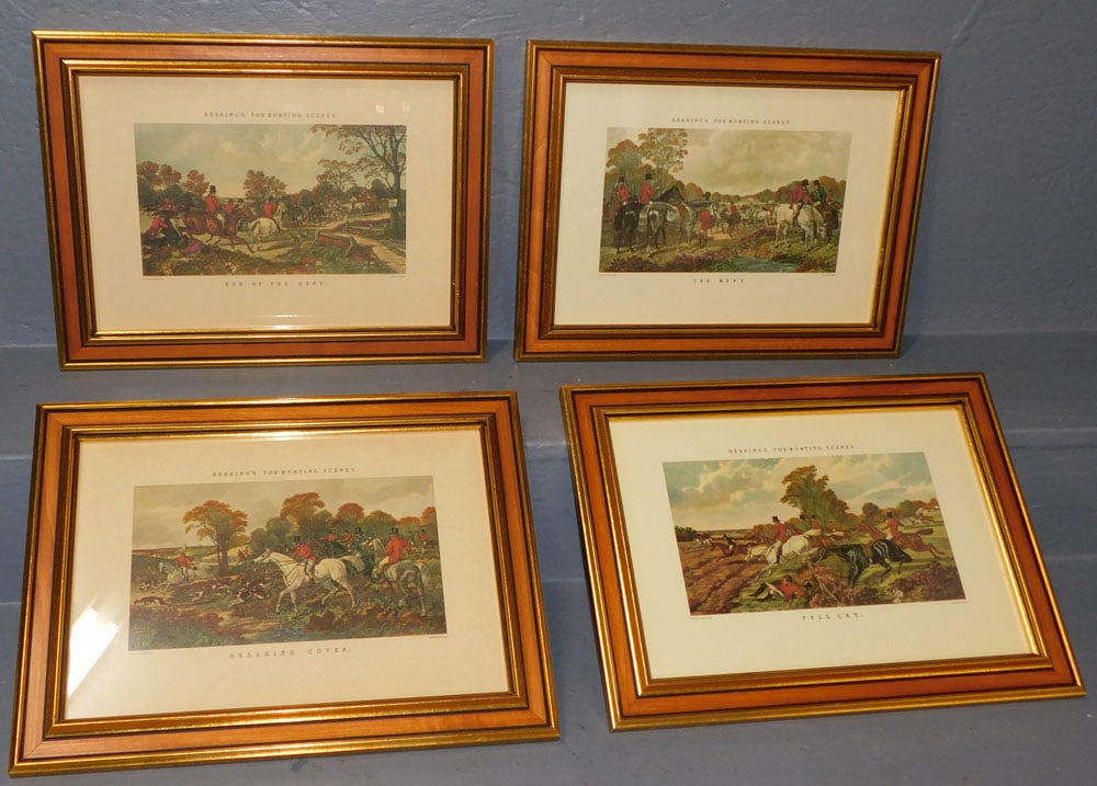 Four Framed Fox Hunt Prints (1 of 9)