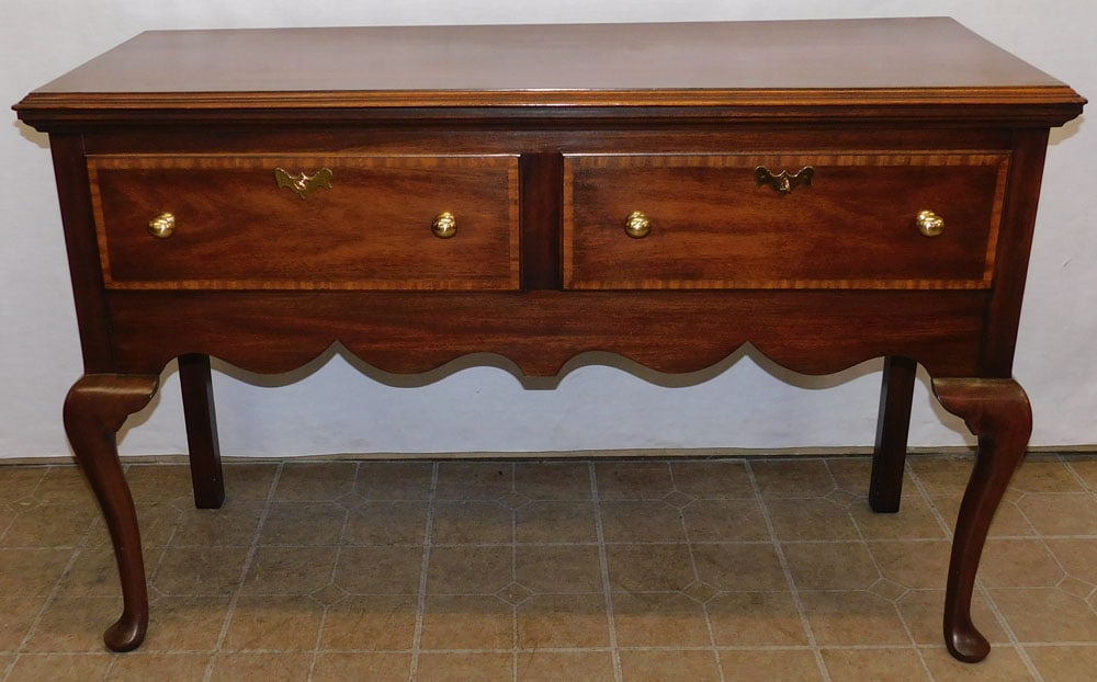 Mahogany Satinwood Banded Queen Ann Style Server By Henkel Harris (1 of 9)