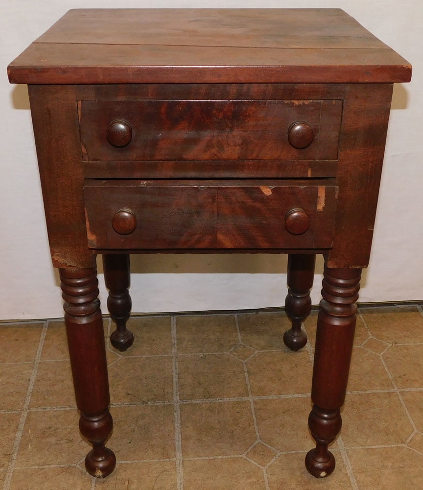 19th C Cherry Two Drawer Stand (1 of 5)