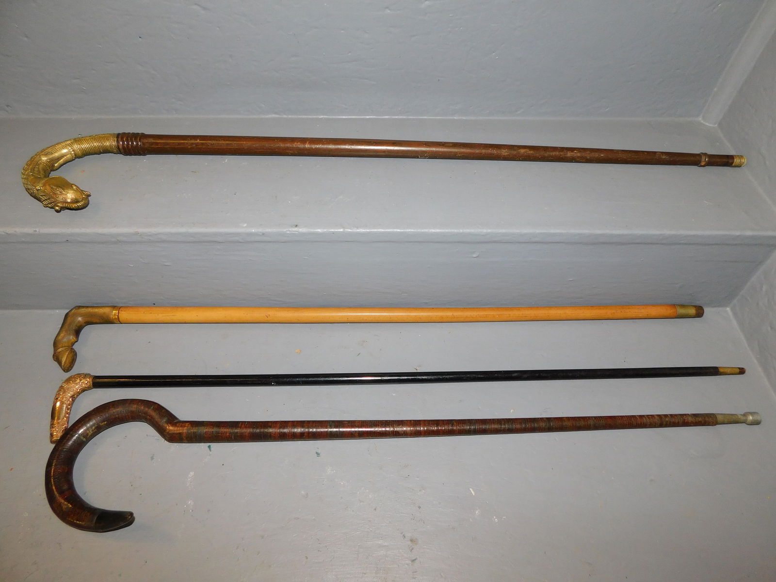 Four Antique Walking Sticks (1 of 5)