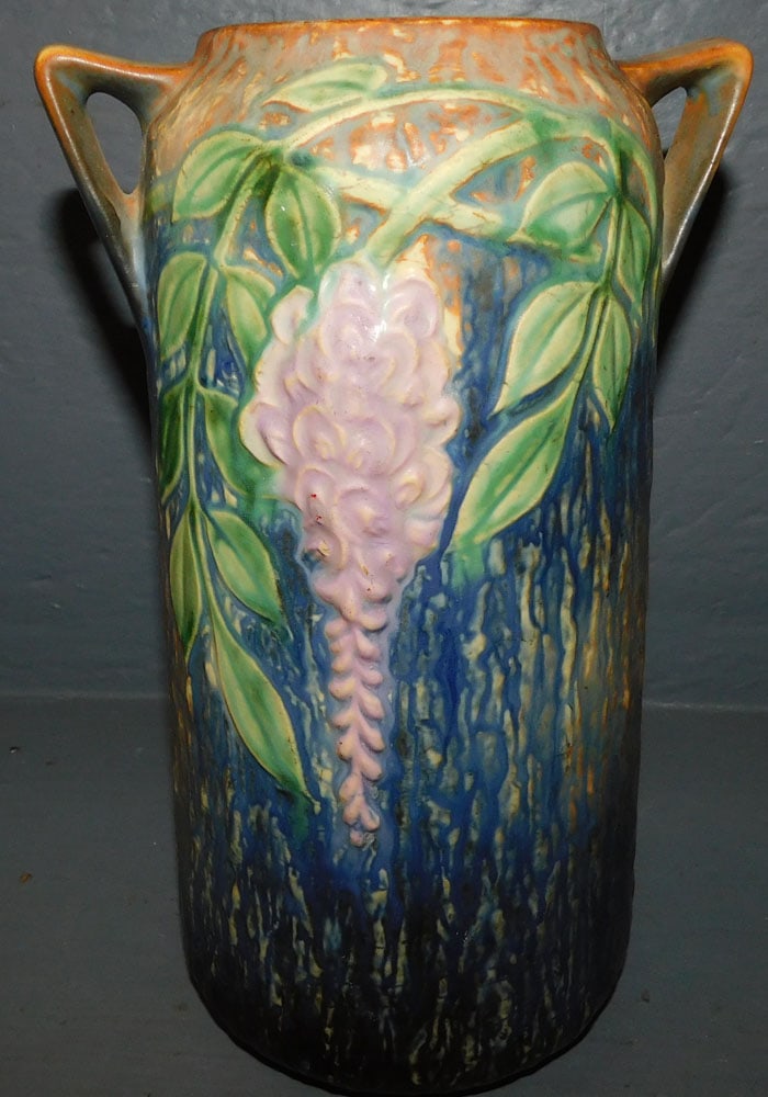 Roseville Wisteria Two Handle Vase (1 of 5)