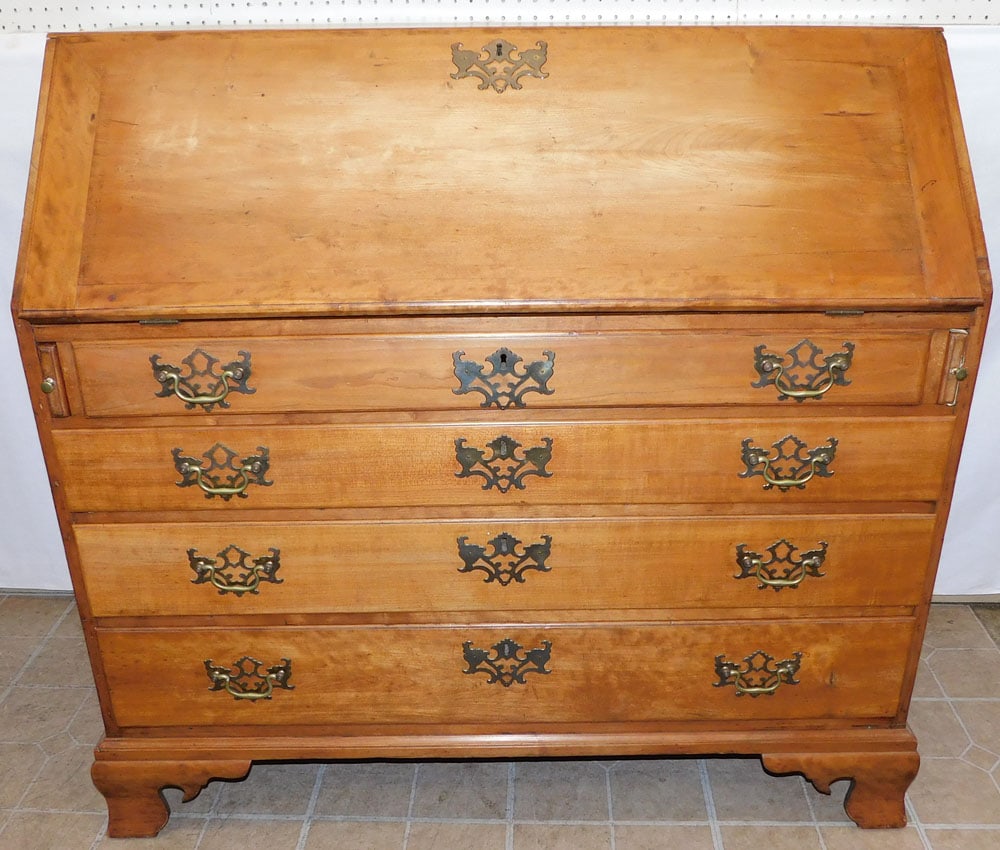 19th C American Cherry Slant Front Desk (1 of 6)