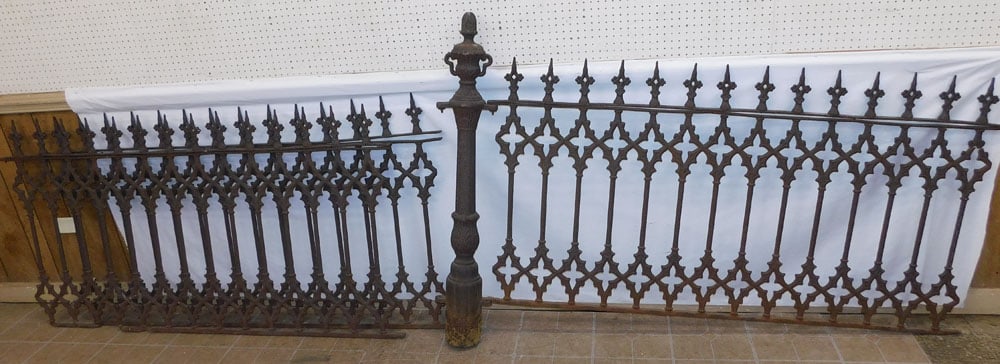 19th C Cast Iron Fence With Gate (1 of 4)