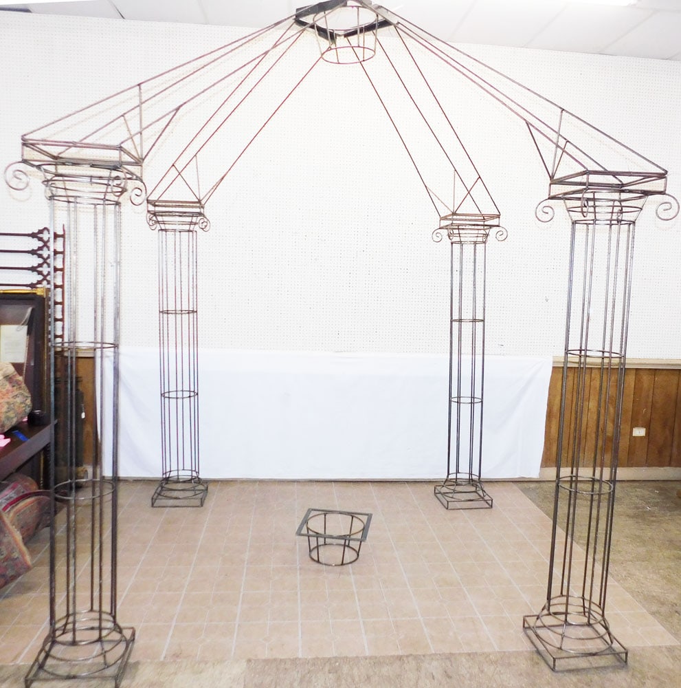 Wrought Iron Gazebo ( Nine Pieces) (1 of 7)