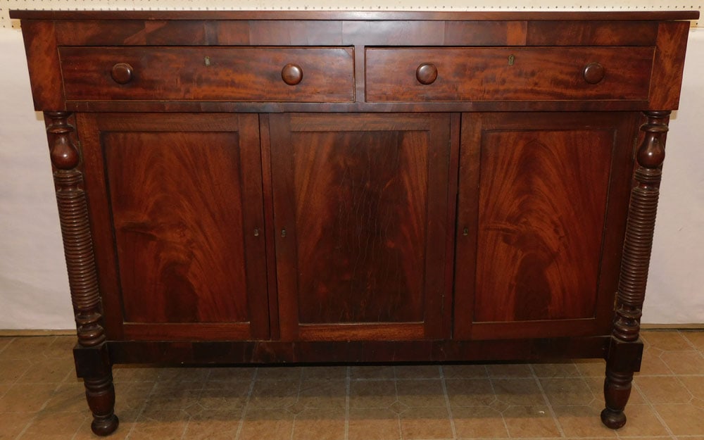 19th C Mahogany Side Board (1 of 7)
