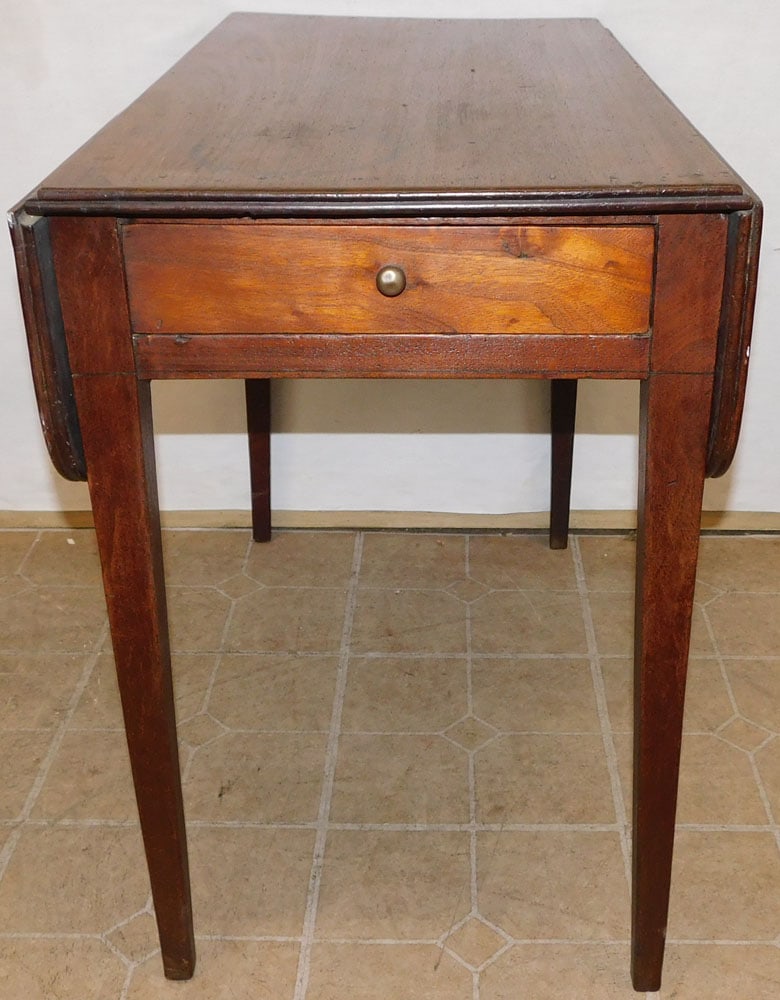 19th C Walnut One Drawer Pembroke Table (1 of 6)