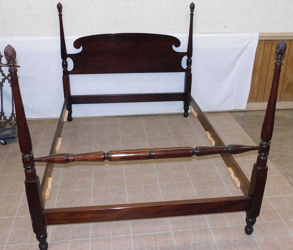 Mahogany Four Poster Bed By Stickley With Rails (1 of 8)