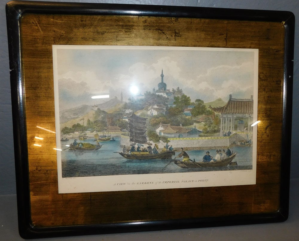 Oriental Hand Colored Engraving Imperial Palace Peking (1 of 7)